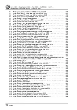 VW Passat 3B (1996-2005) wheels tyres archive repair workshop manual pdf eBook