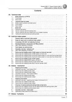 VW Passat 6 type 3C 2004-2010 brake system repair workshop manual eBook download