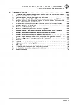 VW Passat 6 type 3C 2004-2010 6 speed manual gearbox 02Q repair workshop eBook