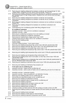 VW Passat 8 3G (14-19) heating air conditioning system repair workshop pdf eBook