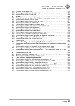 VW Passat 8 3G (14-19) heating air conditioning system repair workshop pdf eBook