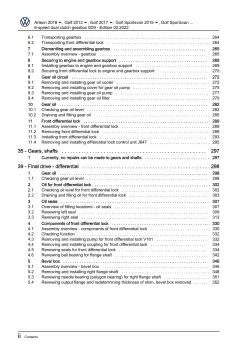 VW Passat 8 3G (14-19) 6 speed dual clutch gearbox 0D9 repair workshop pdf eBook