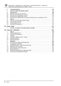 VW Passat 8 3G (14-19) 7 speed dual clutch gearbox 0GC repair workshop pdf eBook