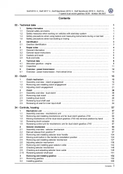 VW Passat 8 3G (14-19) 7 speed dual clutch gearbox 0CW repair workshop pdf eBook