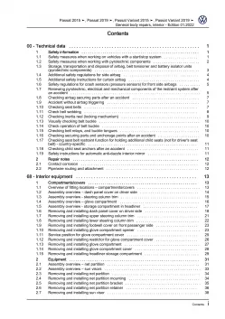 VW Passat 8 3G (19-23) general body repairs interior guide workshop manual eBook