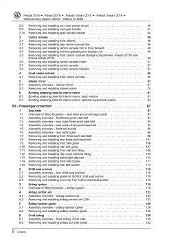 VW Passat 8 3G (19-23) general body repairs interior guide workshop manual eBook