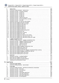 VW Passat 8 3G (19-23) general body repairs interior guide workshop manual eBook