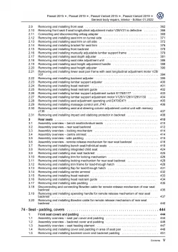 VW Passat 8 3G (19-23) general body repairs interior guide workshop manual eBook