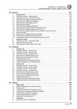 VW Passat 8 3G (19-23) general body repairs exterior guide workshop manual eBook