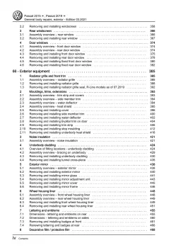 VW Passat 8 3G (19-23) general body repairs exterior guide workshop manual eBook