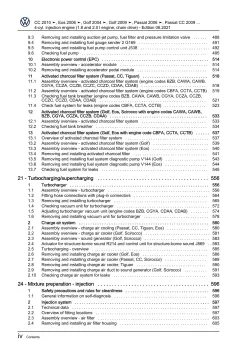 VW Passat CC 35 08-12 4-cyl. 1.8/2.0l petrol engines 152-211 hp repair pdf eBook