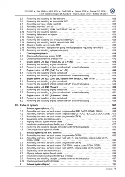 VW Passat CC 35 08-12 4-cyl. 1.8/2.0l petrol engines 152-211 hp repair pdf eBook