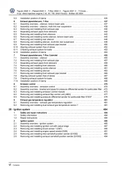 VW Passat 9 CJ from 2023 4-cyl. 1.5l petrol engine 131-150 hp repair guide eBook