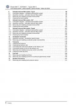 VW Passat 9 CJ from 2023 fuel supply system petrol engines hybrid workshop eBook