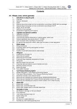 VW Phaeton 3D 2001-2016 wheels tyres general info repair workshop manual pdf