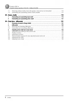 VW Phaeton 3D (01-16) 6 speed manual gearbox 01E 0A1 repair workshop manual pdf