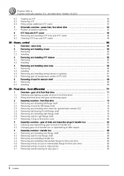 VW Phaeton 3D 01-16 5 speed automatic gearbox 01L AWD repair workshop manual pdf