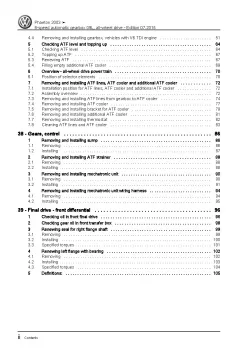 VW Phaeton 3D 01-16 6 speed automatic gearbox 09L AWD repair workshop manual pdf