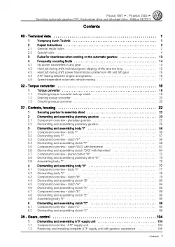 VW Phaeton 3D (01-16) Servicing automatic gearbox 01V FWD AWD repair manual pdf