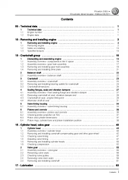 VW Phaeton 3D 2001-2016 10-cyl. diesel engines 4.9l repair workshop manual pdf