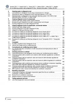 VW Polo 5 6C 2014-2017 air conditioning systems refrigerant R134a manual pdf