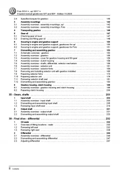 VW Polo 5 6C 2014-2017 5 speed manual gearbox 02T 0DF repair workshop manual pdf