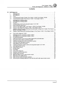 VW Polo 3 Estate 6K (97-01) self-diagnosis for body repairs workshop manual pdf