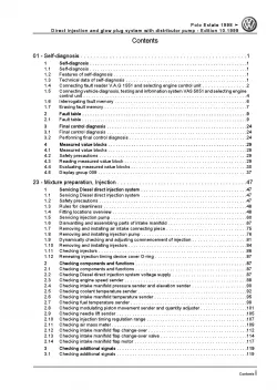 VW Polo 3 6K 1997-2001 direct injection and glow plug system repair manual pdf