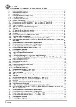 VW Polo 3 type 6N (94-02) running gear brake self-diagnosis workshop manual pdf