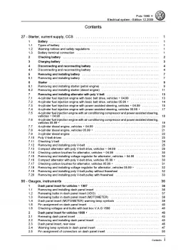 VW Polo 3 type 6N 1994-2002 electrical system repair workshop manual pdf ebook