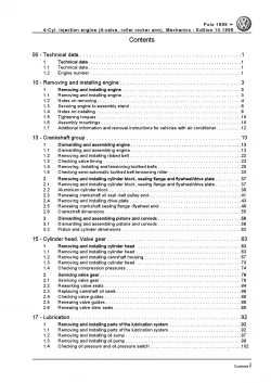 VW Polo 3 6N (94-02) 4-cyl. injection engine mechanics 4 vale repair manual pdf