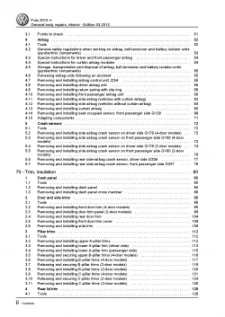 VW Polo 5 6R 2009-2013 general body repairs interior repair workshop manual pdf