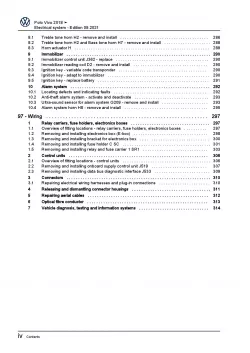 VW Polo Vivo type 6R from 2017 electrical system repair workshop manual pdf