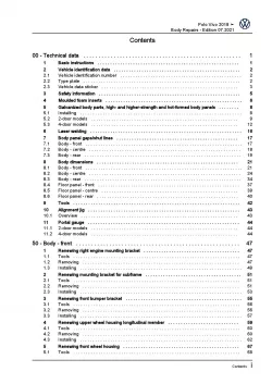 VW Polo Vivo type 6R from 2017 body repairs workshop repair manual pdf ebook