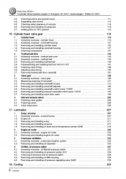 VW Polo Vivo 6R from 2017 3-cyl. 1.0l petrol engines 110 hp repair manual pdf