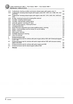 VW Polo 3 Classic 6V 1995-2002 maintenance repair workshop manual pdf file ebook