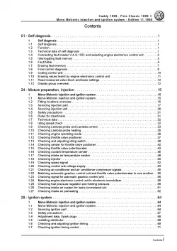 VW Polo 3 6V 95-02 Mono Motronic injection and ignition system repair manual pdf