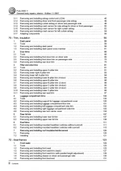 VW Polo 4 9N 2001-2010 general body repairs interior repair workshop manual pdf