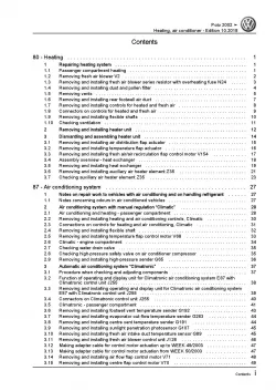 VW Polo 4 9N (01-10) heating air conditioning system repair workshop manual pdf