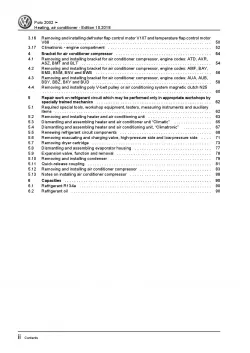 VW Polo 4 9N (01-10) heating air conditioning system repair workshop manual pdf