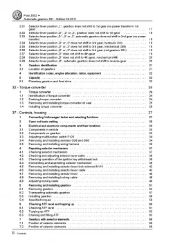 VW Polo 4 9N 2001-2010 4 speed automatic gearbox 001 repair workshop manual pdf