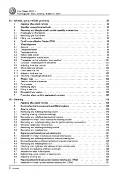 VW Polo 4 Classic 9N (01-09) running gear axles steering repair workshop manual