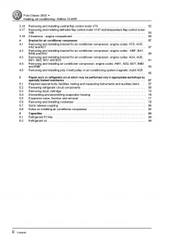 VW Polo 4 Classic 9N 2001-2009 heating air conditioning system repair manual pdf