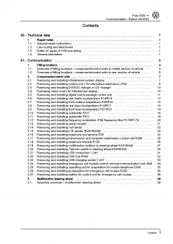 VW Polo 6 AW from 2021 communication radio navigation repair workshop manual pdf