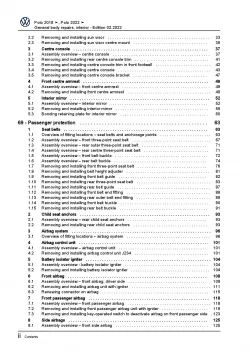 VW Polo 6 AW AE (17>) general body repairs interior repair workshop manual pdf