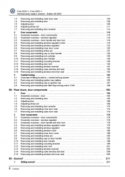 VW Polo 6 AW AE (17>) general body repairs exterior repair workshop manual pdf