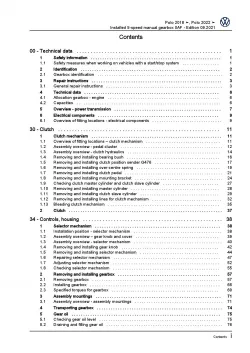 VW Polo 6 AW AE from 2017 installed 5 speed manual gearbox 0AF repair manual pdf