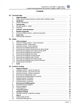 VW Polo 6 AW AE (17>) installed 5 speed manual gearbox 0DF 0D0 repair manual pdf