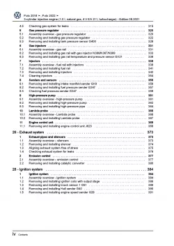 VW Polo 6 AW AE (17>) 3-cyl. natural gas petrol engines 90 hp repair manual pdf