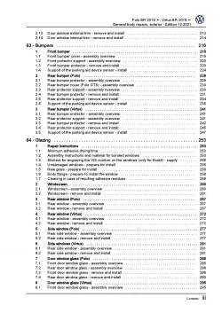 VW Polo 6 BZ from 2017 general body repairs exterior repair workshop manual pdf